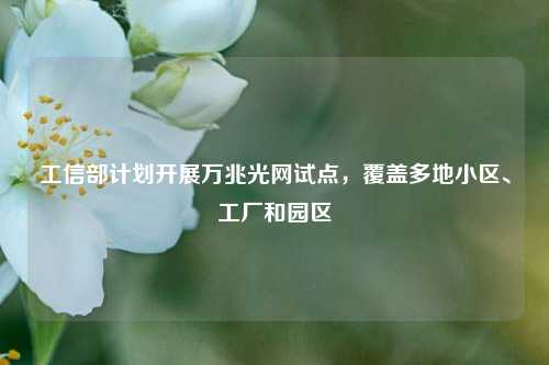 工信部计划开展万兆光网试点，覆盖多地小区、工厂和园区